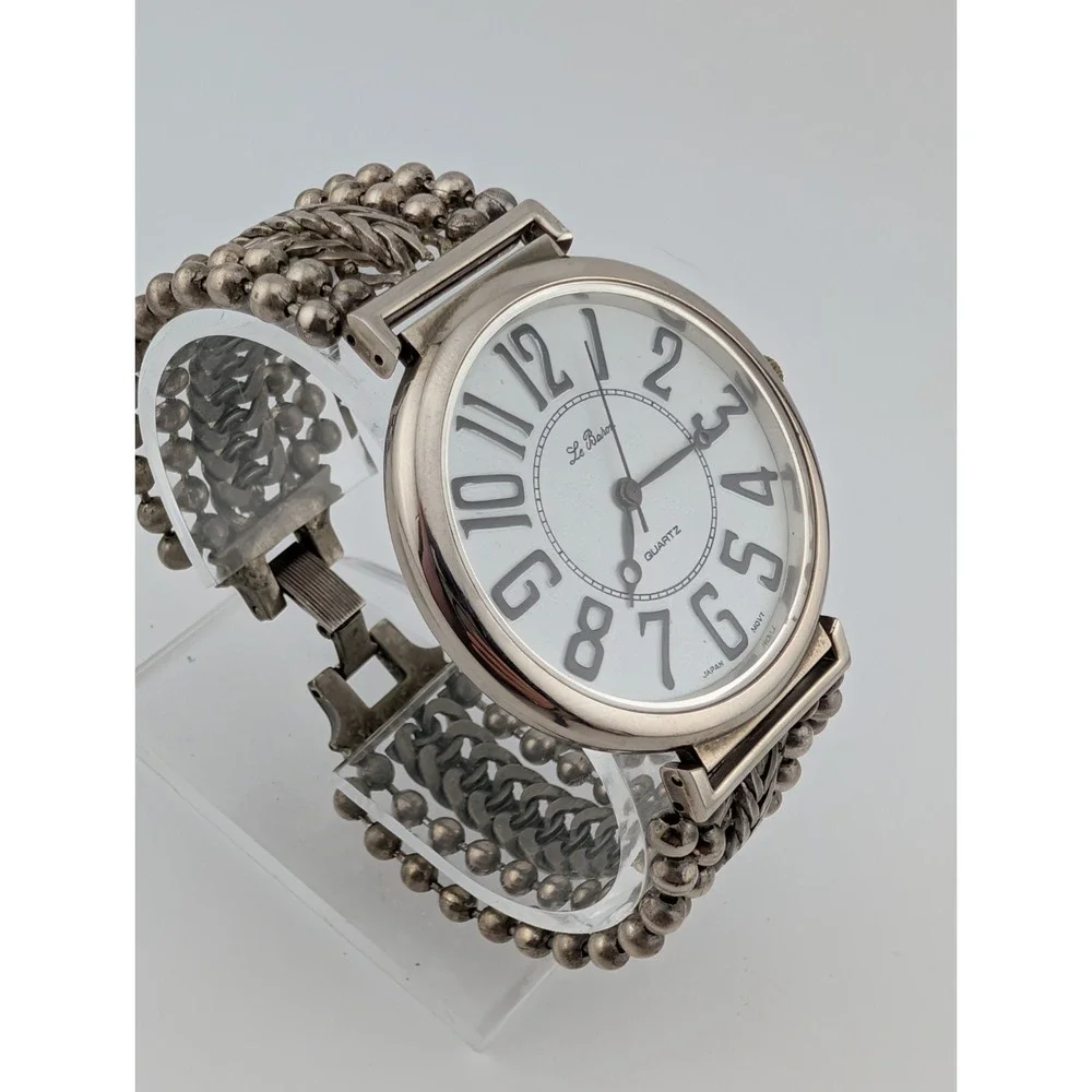 Vintage Le Baron Watch Women 42mm Case Multi Strand 7.5